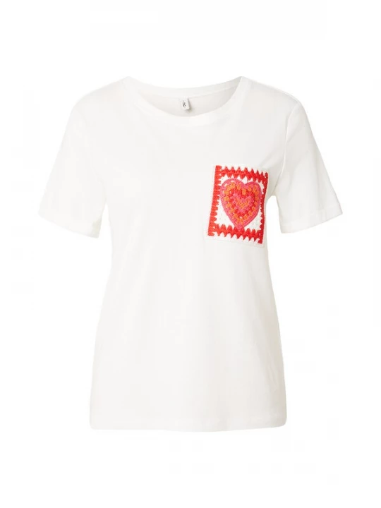 Foto van product ONLY Shirt 'ONLUMA' kreeft / lichtroze / donkerrood / wit