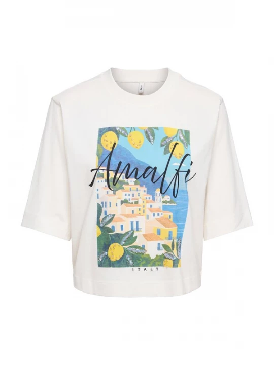 Foto van product ONLY Shirt 'ONLVega' azuur / donkergroen / zwart / offwhite