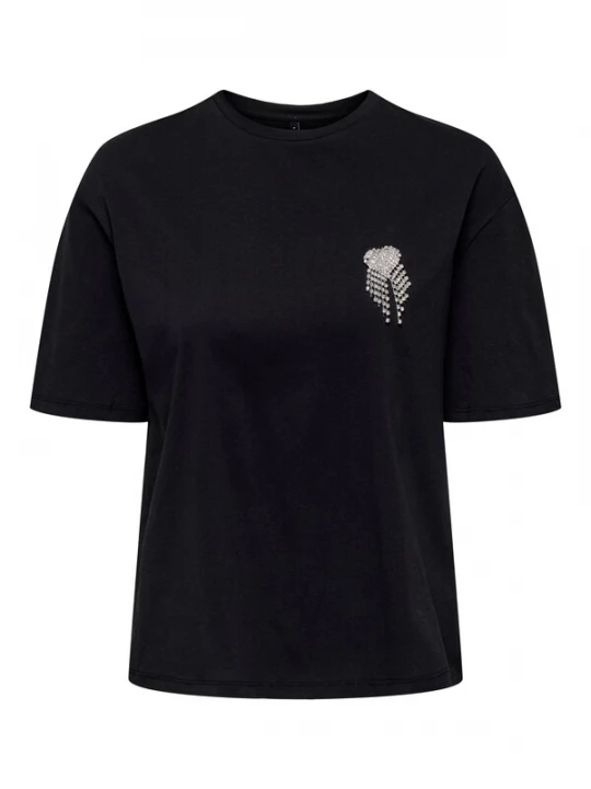 Foto van product ONLY Shirt 'ONLVITA' zwart / zilver