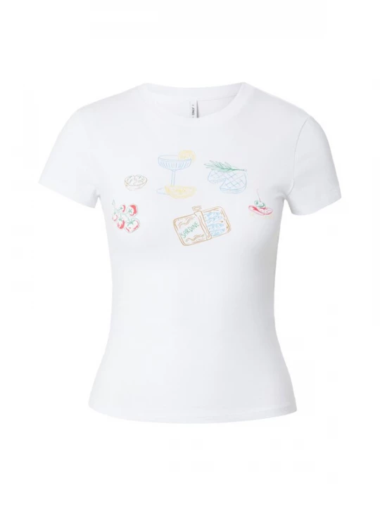 Foto van product ONLY Shirt 'ONLWINSLET' lichtblauw / geel / rood / wit