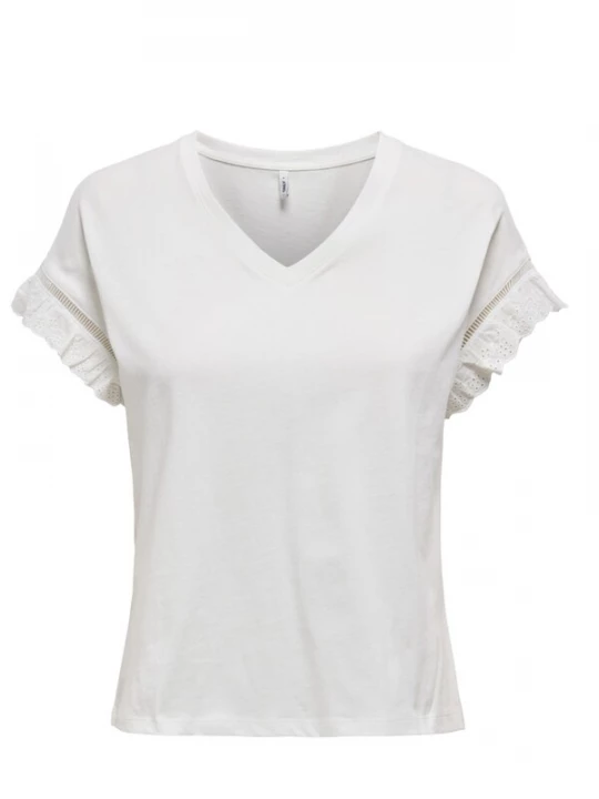 Foto van product ONLY Shirt 'ONLY - Dames t-shirt' crème