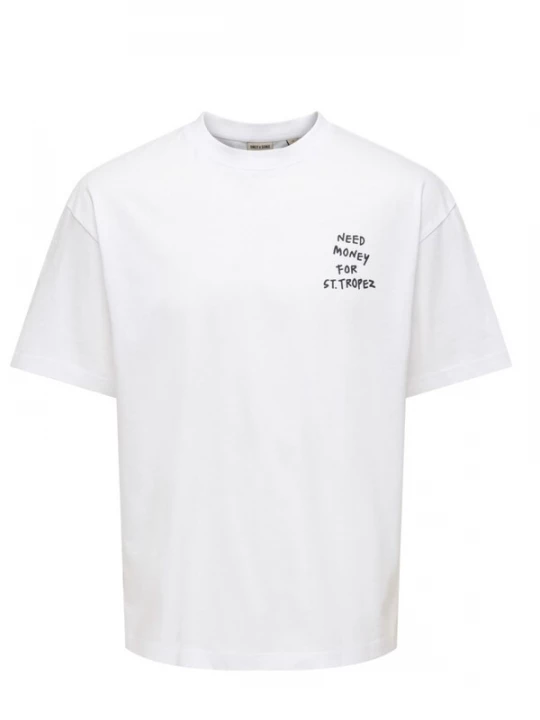 Foto van product ONLY Shirt 'ONLY - Heren t-shirt' wit