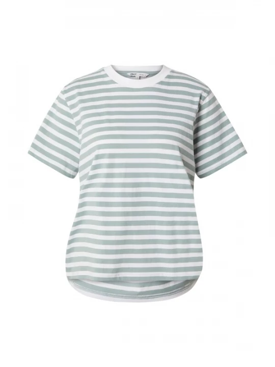 Foto van product ONLY Shirt pastelgroen / wit