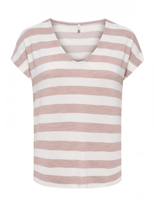 Foto van product ONLY Shirt rosa / wit