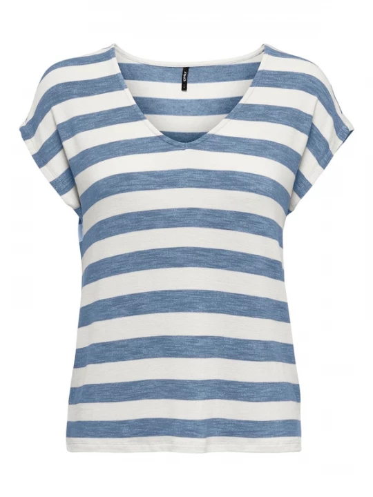 Foto van product ONLY Shirt saffier / wit