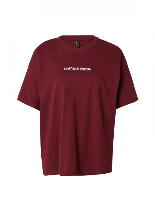 Foto van product ONLY Shirt wijnrood / wit