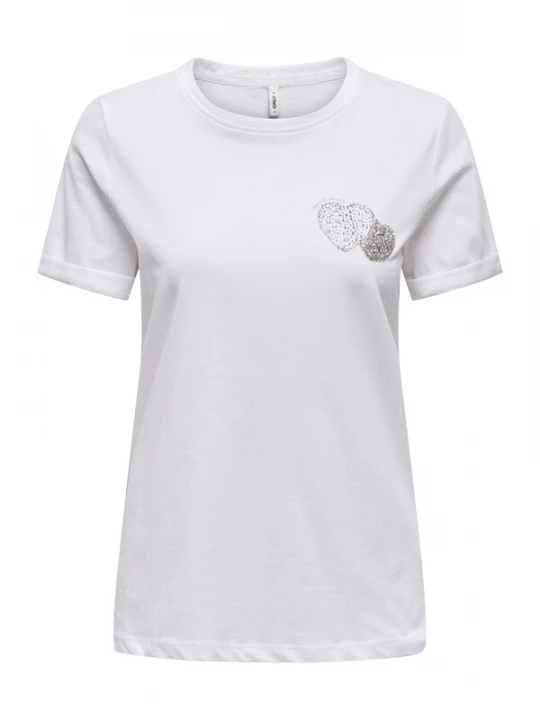Foto van product ONLY Shirt zilver / wit