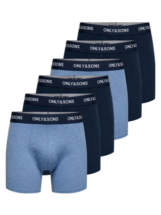 Foto van product Only & Sons Boxershorts 'ONSFITZ SOLID BOXER' blauw