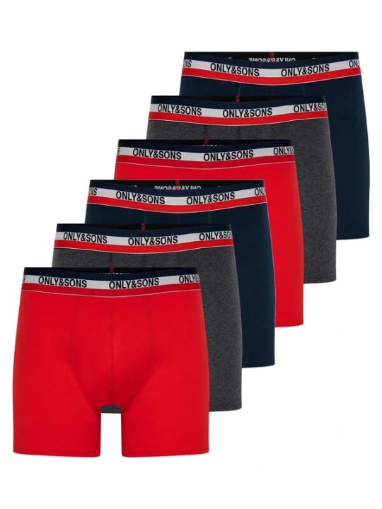 Foto van product Only & Sons Boxershorts 'ONSFITZ SOLID BOXER' gemengde kleuren