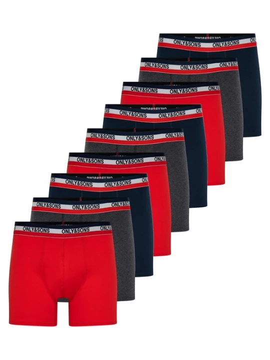 Foto van product Only & Sons Boxershorts 'ONSFITZ SOLID BOXER' gemengde kleuren