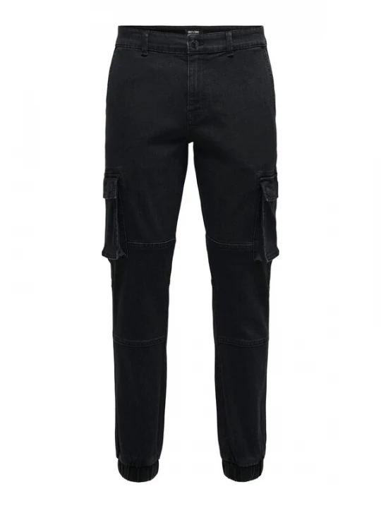 Foto van product Only & Sons Cargojeans 'ONSCam' black denim