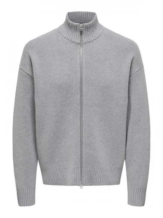 Foto van product Only & Sons Gebreid vest 'ONSBlake' grijs gemêleerd