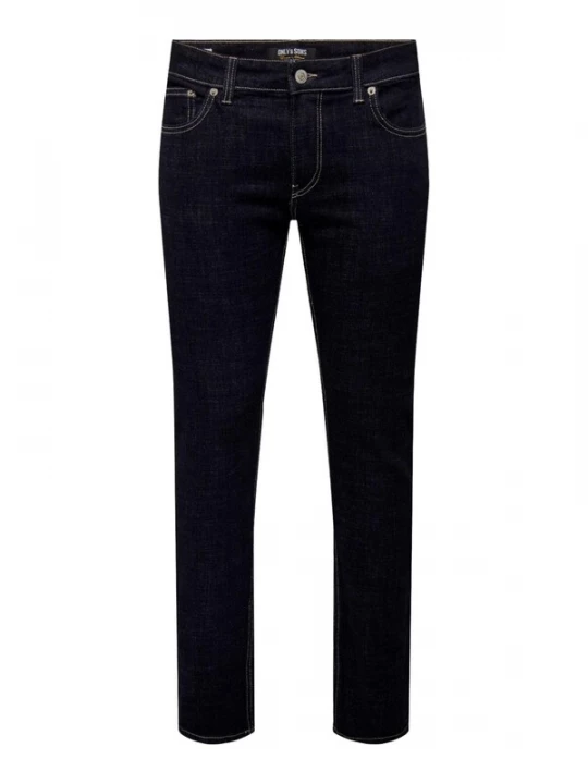 Foto van product Only & Sons Jeans 'ONSWEFT REG. RINSE 9835 PIM DNM PANTALONE' donkerblauw