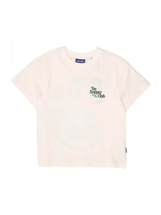 Foto van product Only & Sons Junior Shirt 'OSJCOLE FOOD' ecru / donkergroen