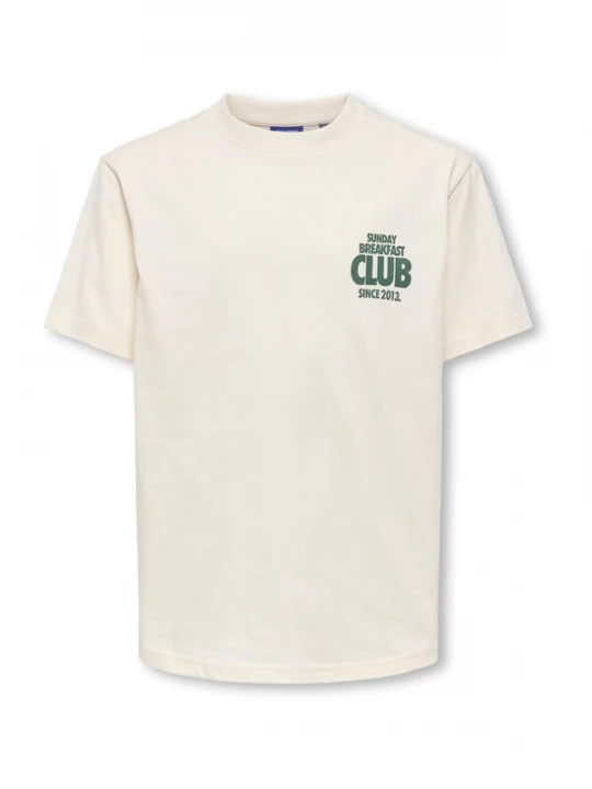 Foto van product Only & Sons Junior Shirt 'OSJFRED' donkergroen / natuurwit