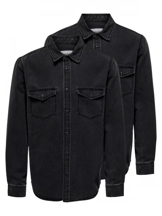 Foto van product Only & Sons Overhemd 'Bane' donkergrijs