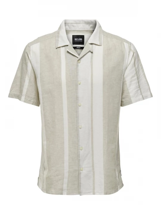 Foto van product Only & Sons Overhemd 'Caiden' kaki / wit