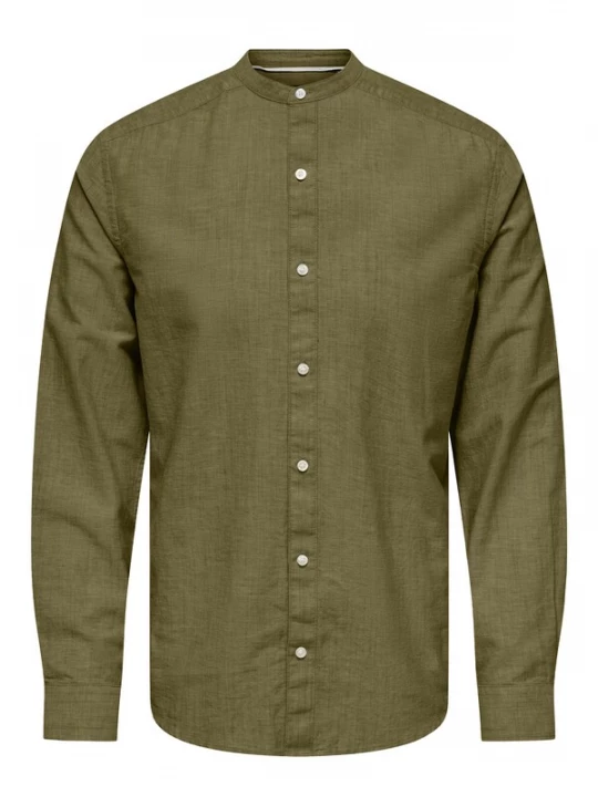 Foto van product Only & Sons Overhemd 'Cantley' donkergroen