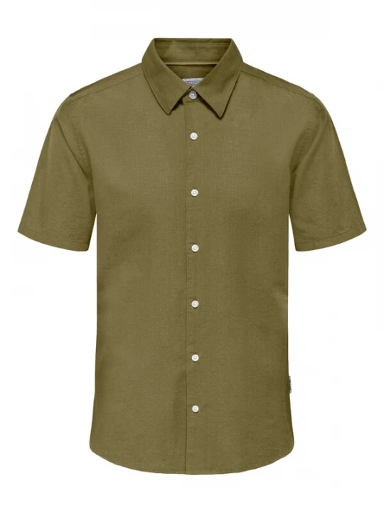 Foto van product Only & Sons Overhemd 'Cantley' olijfgroen