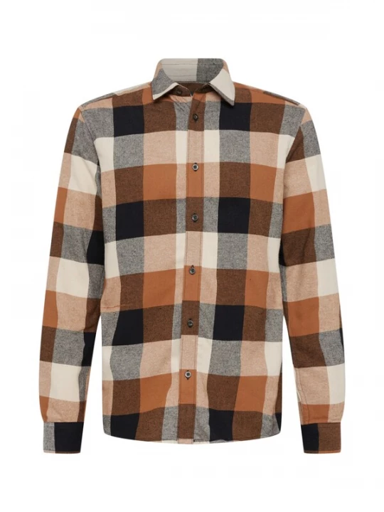 Foto van product Only & Sons Overhemd 'Gudmund' beige / lichtbruin / grijs / zwart