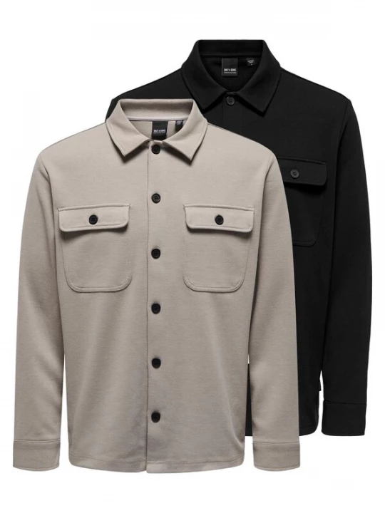Foto van product Only & Sons Overhemd 'Newkodyl' taupe / zwart