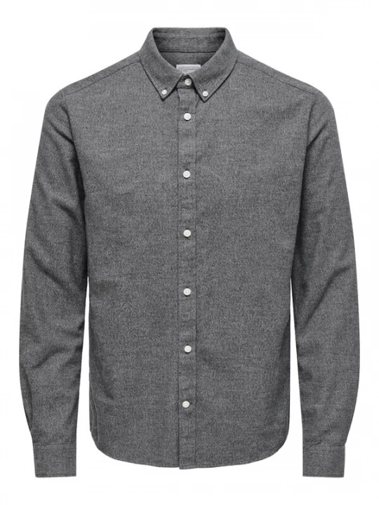 Foto van product Only & Sons Overhemd 'Nikola' grijs gemêleerd