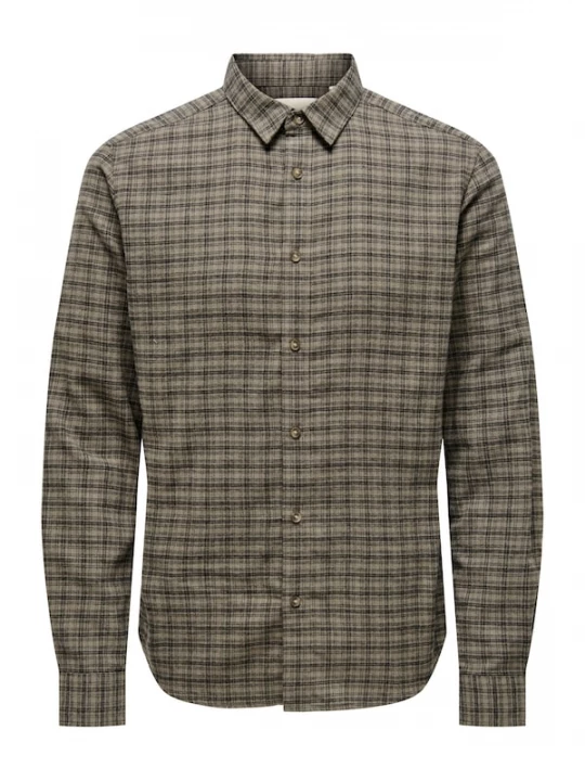 Foto van product Only & Sons Overhemd 'ONSGudmund' cappuccino / donkerbruin