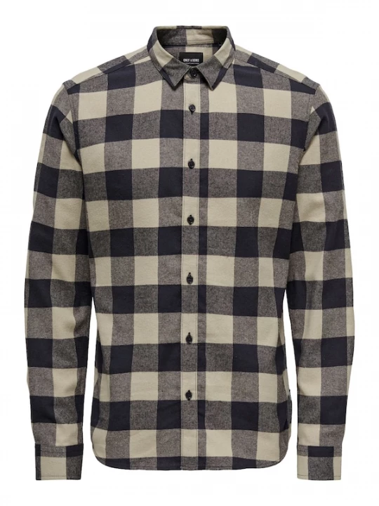 Foto van product Only & Sons Overhemd 'ONSGudmund' ivoor / navy
