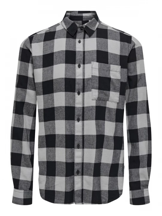 Foto van product Only & Sons Overhemd 'ONSGudmundur' antraciet / greige