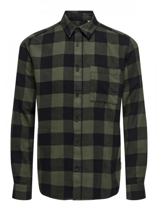 Foto van product Only & Sons Overhemd 'ONSGudmundur' groen / zwart