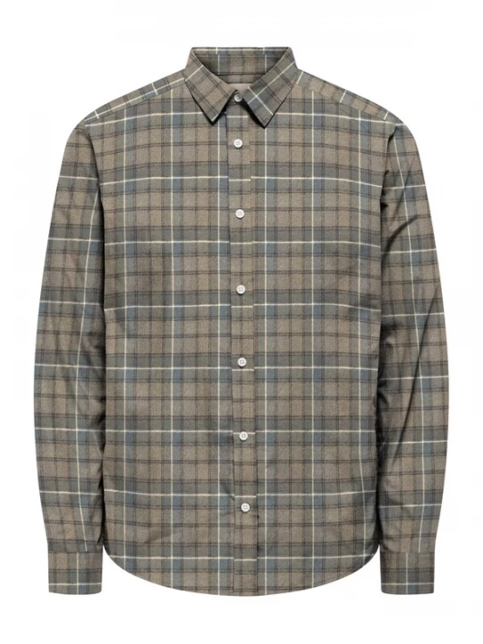 Foto van product Only & Sons Overhemd 'ONSKIM' blauw / kaki / zwart / wit