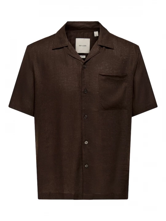 Foto van product Only & Sons Overhemd 'ONSLaurence' donkerbruin