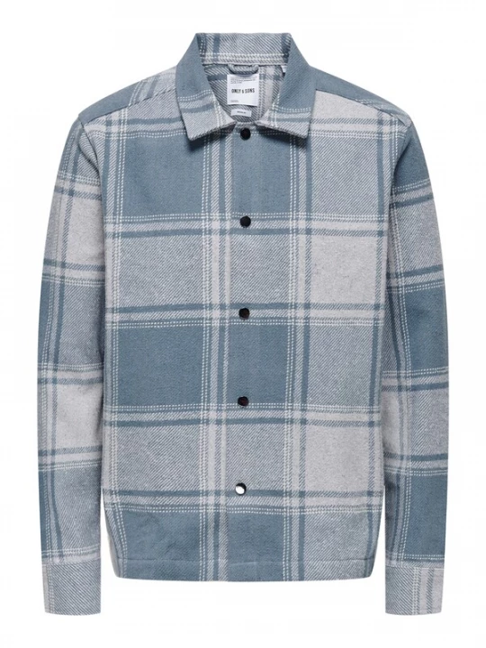 Foto van product Only & Sons Overhemd 'ONSMACE' blauw / lichtgrijs / wit
