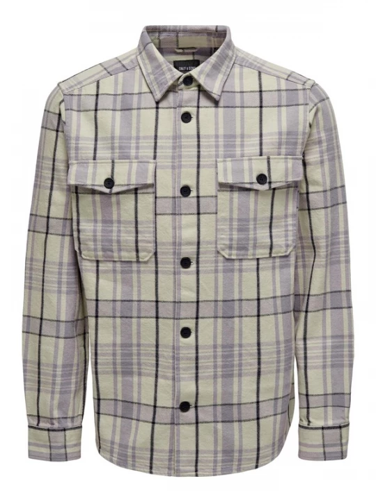 Foto van product Only & Sons Overhemd 'ONSMilo' ecru / sering / zwart