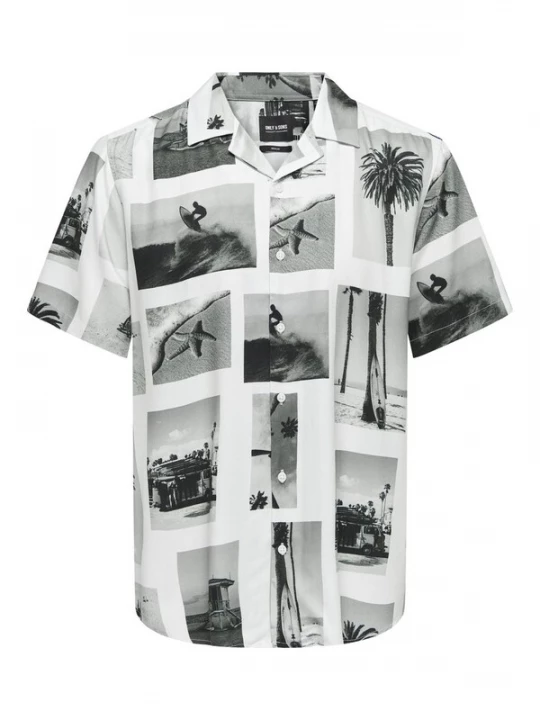 Foto van product Only & Sons Overhemd 'ONSNano' grijs / zwart / wit