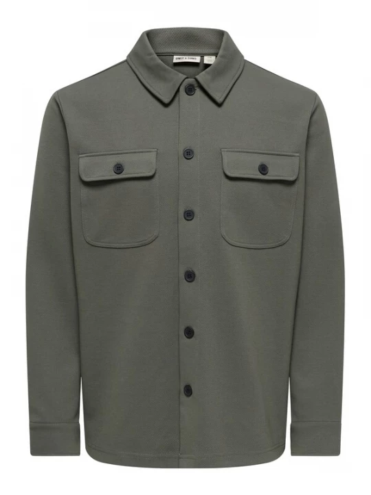 Foto van product Only & Sons Overhemd 'ONSNEWKODYL' olijfgroen