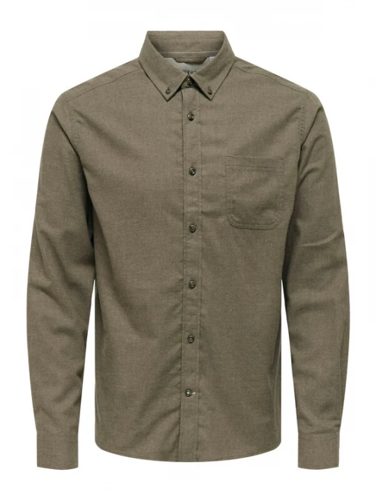 Foto van product Only & Sons Overhemd 'ONSRoad' mokka