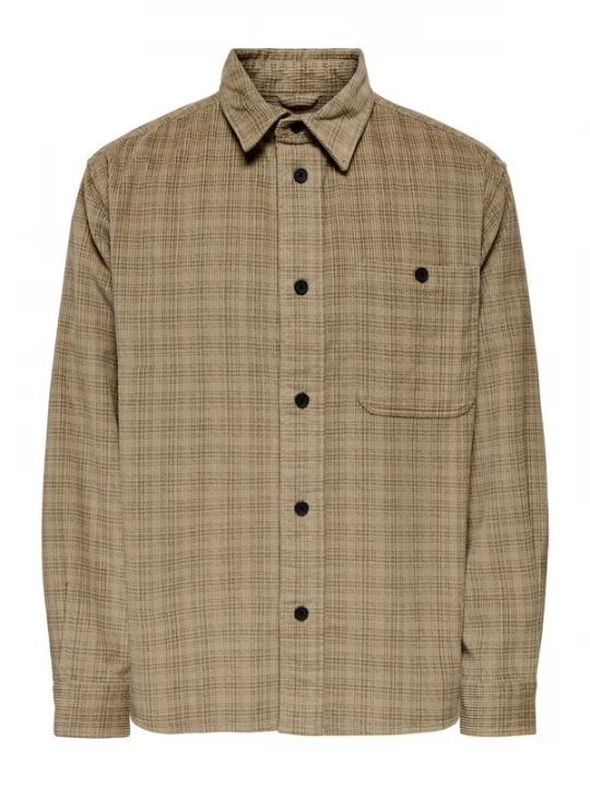 Foto van product Only & Sons Overhemd 'ONSWaleed' sand / donkerbeige