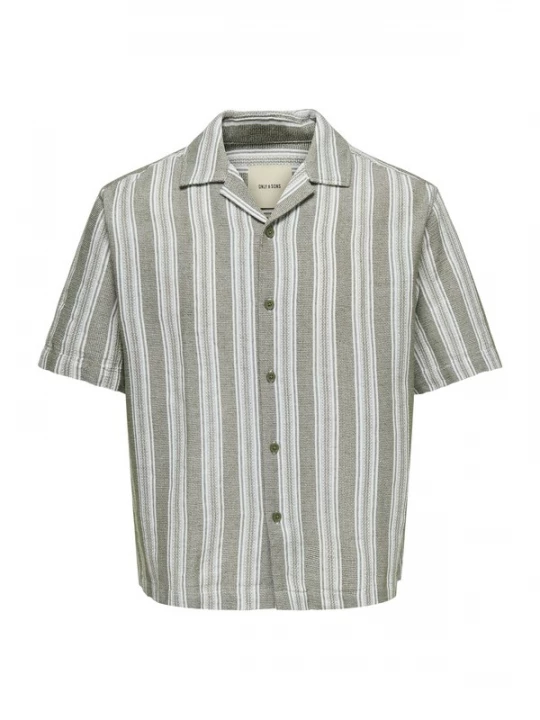Foto van product Only & Sons Overhemd 'ONSWalker' jade groen / wit