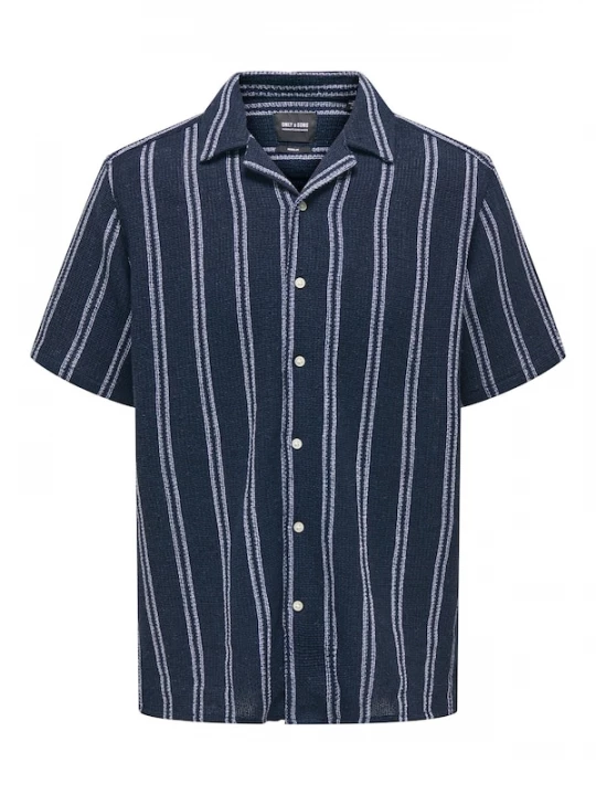Foto van product Only & Sons Overhemd 'Trev' navy / wit