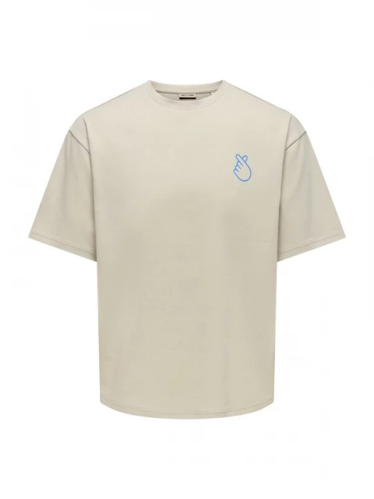 Foto van product Only & Sons Shirt 'Caspian Airflex Amore' beige / lichtblauw