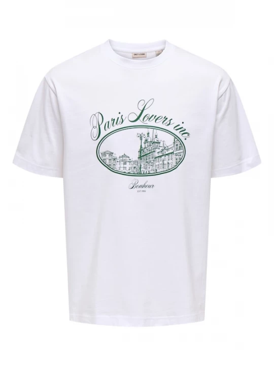 Foto van product Only & Sons Shirt 'Fred Elegants' groen / wit