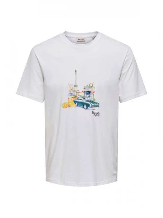 Foto van product Only & Sons Shirt 'Mass Parisien' blauw / geel / wit