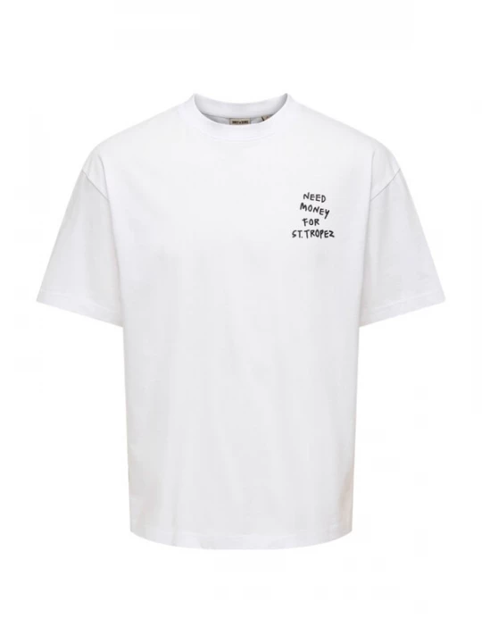 Foto van product Only & Sons Shirt 'Money Life' zwart / wit