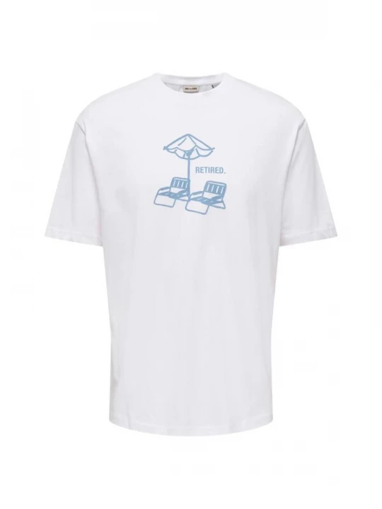 Foto van product Only & Sons Shirt 'ONLY & SONS ONSALEX PASSA RLX SS TEE T-SHIRT' wit