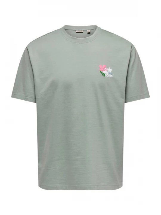 Foto van product Only & Sons Shirt 'ONSFLEURI' pastelgroen / donkergroen / lichtroze / zwart