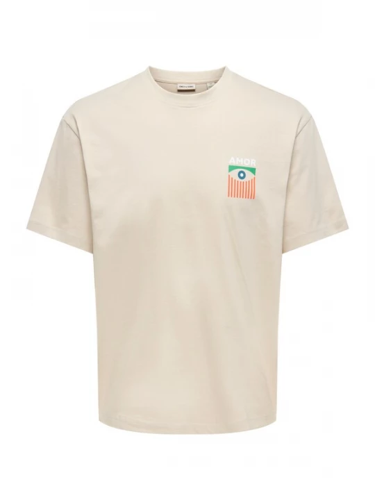 Foto van product Only & Sons Shirt 'ONSFRED' beige / groen / kreeft / wit