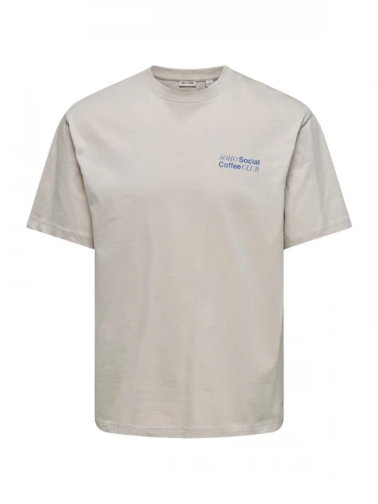 Foto van product Only & Sons Shirt 'ONSFRED COFFEE CLUB' blauw / lichtgrijs
