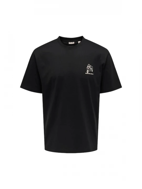 Foto van product Only & Sons Shirt 'ONSFred Foodie' zwart / wit
