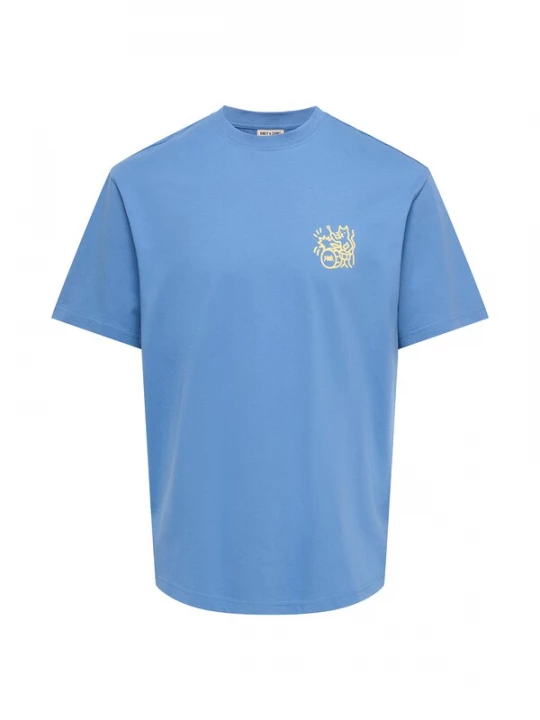 Foto van product Only & Sons Shirt 'ONSFRED' hemelsblauw / geel